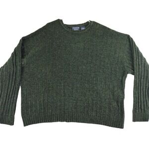 Vintage Trader‎ Bay Men's Dark Green Ribbed Knit Acrylic Sweater XXL